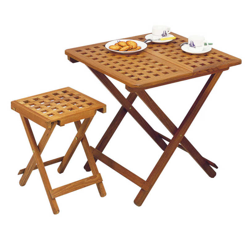PLASTIMO KLAPPTISCH MIT VERLAENGERUNG TEAK