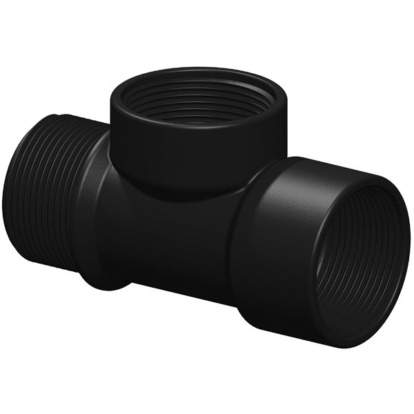 Trudesign T-Stück 1 1/2'' 2 Innengewinde 1 Aussengewinde