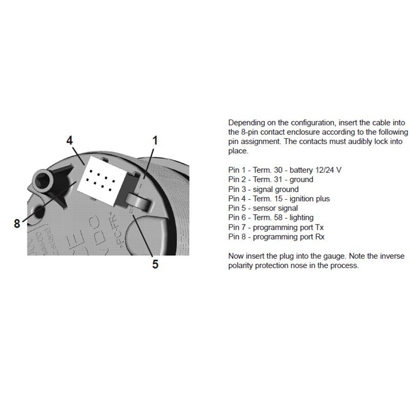 VDO ViewLine Pyrometer Kit 900°C Schwarz 52mm