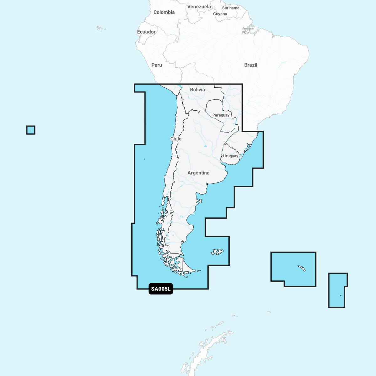 Navionics+ SA005L Chile, Argentinien