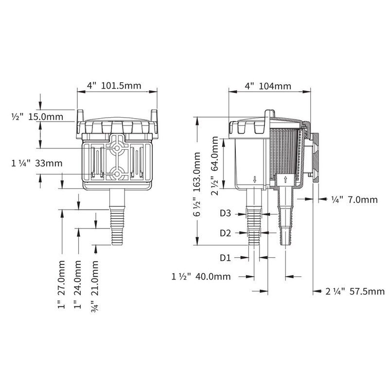 BUKH PRO Wasserfilter Typ S (Hollex) 13/16/19mm