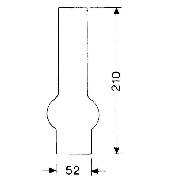 Ersatz-Glaszylinder Ausführung:210x52mm