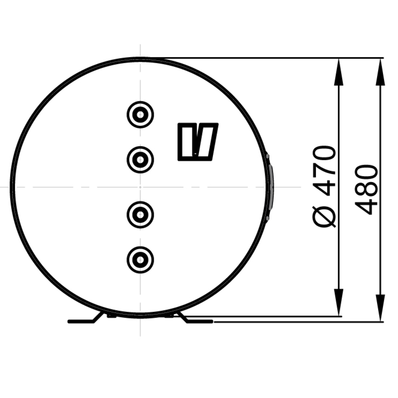Vetus Doppelspiral Warmwasserboiler 100 Ltr.