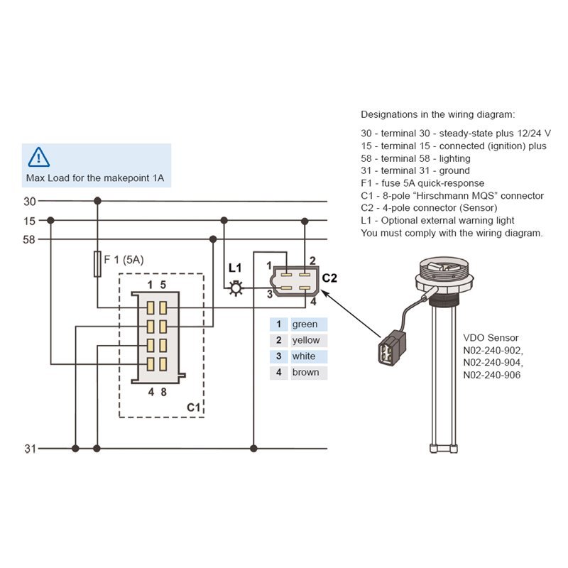 Veratron VDO VL AFTERMARKET TANK LEVEL IND. - - S