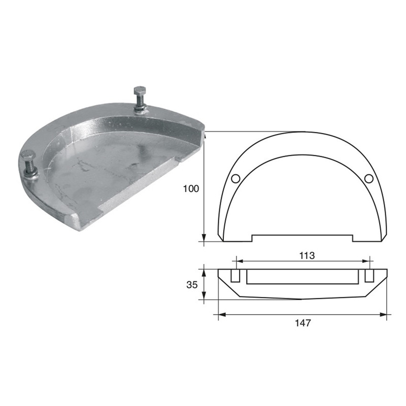 BUKH PRO ZINC AND ALU ANODE F/VOLVO PENTA ENGINES