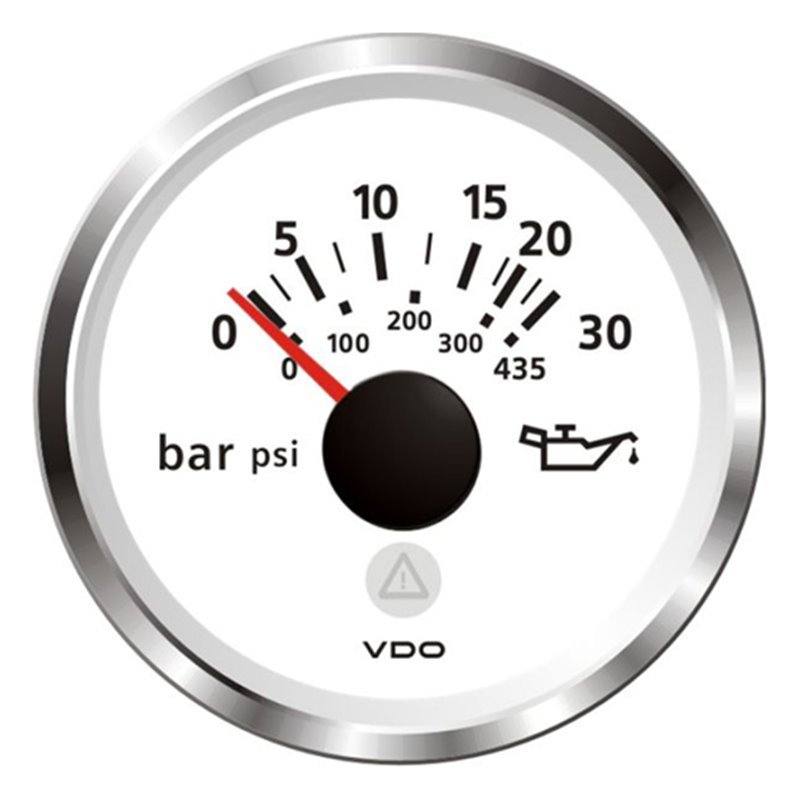 VDO ViewLine Motor Öldruck 30Bar Weiß 52mm