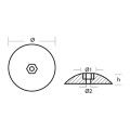 TECNOSEAL Aluminium Telleranode D=92mm 150g