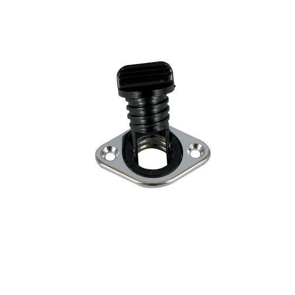 Lenzdurchlass rostfreier Stahl oval L=50mm B=34mm ID=24mm mit Kunststoff Lenzsto...