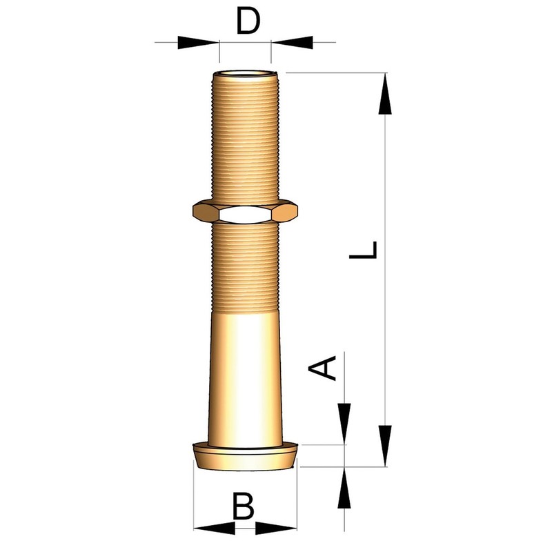 Vetus Hennegattsrohr 40mm L=305