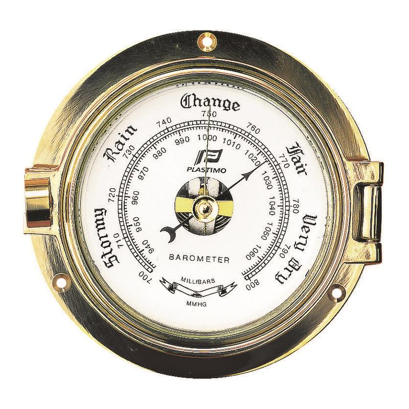 PLASTIMO 4 ZOLL BAROMETER MESSING