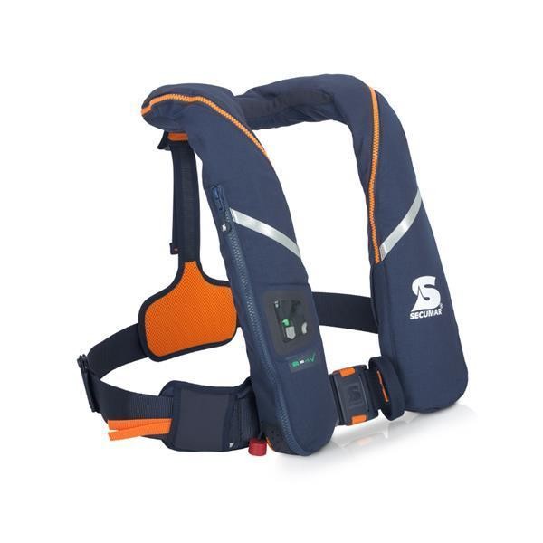 Secumar, automatische Rettungsweste, Survival 275 Harness, schwarz / orange