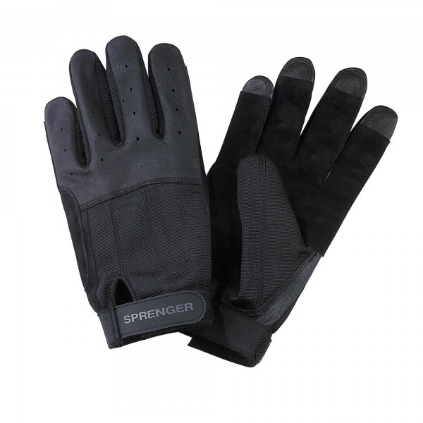 SPRENGER, Segel-Handschuhe - Ziegenleder, schwarz, komplett geschlossen